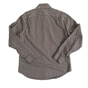 Vintage 2000’s Club Monaco Men's Black and White Checkered Shirt